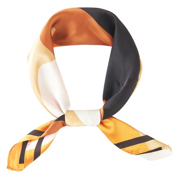 COLOR MIX SILKY BANDANA NECK SCARF