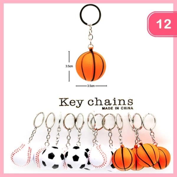 SPORTS BALL KEYCHAIN (12 UNITS)