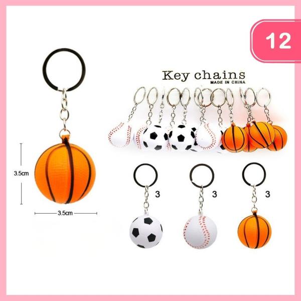 SPORTS BALL KEYCHAIN (12 UNITS)