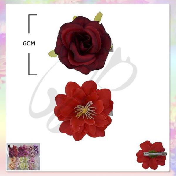 FLOWER HAIR PIN SET (12 UNITS)