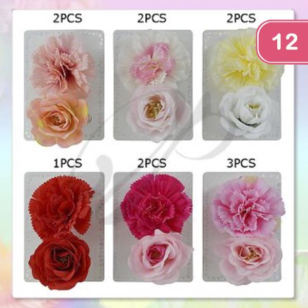 FLOWER HAIR PIN SET (12 UNITS)