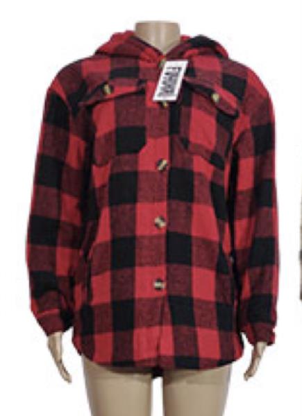 PLAID CASUAL SHIRT WITH HOODIE