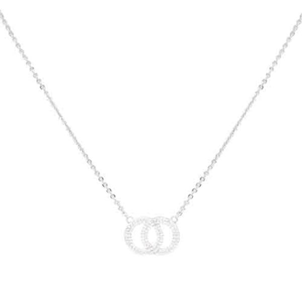 GOLD PLATED WITH CZ DOUBLE HOOP NECKLACE