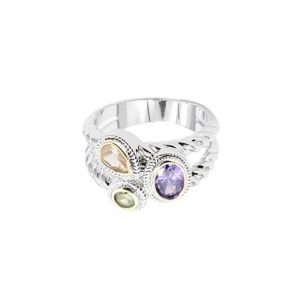 TWO-TONE PLATED MULTI CZ RINGS