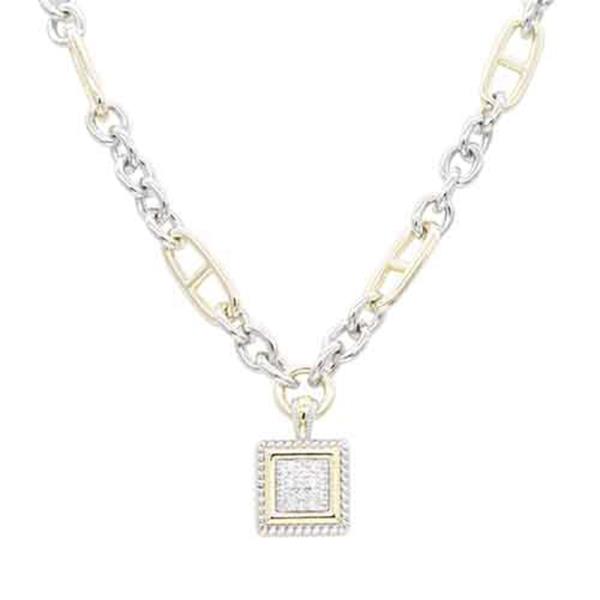 2-TONES WITH CUBIC ZIRCONIA NECKLACES