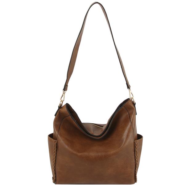 (Online Only) Chic smooth shoulder hobo bag