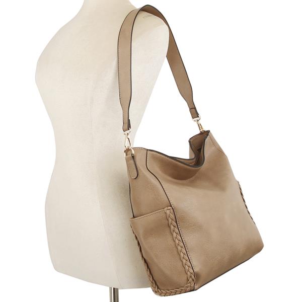 (Online Only) Chic smooth shoulder hobo bag