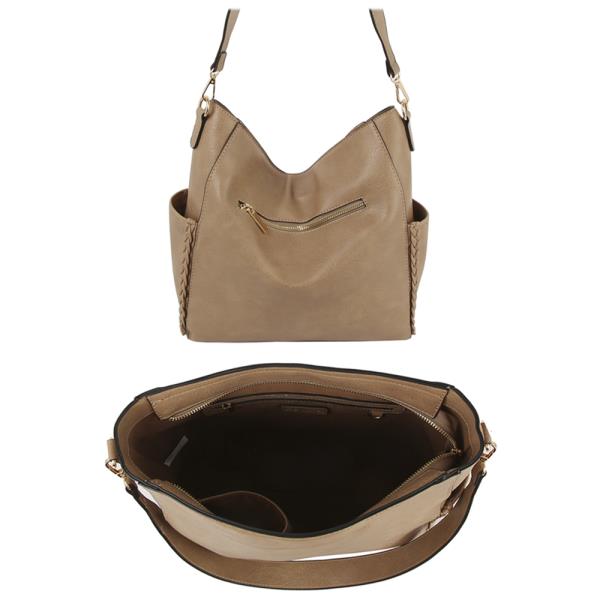 (Online Only) Chic smooth shoulder hobo bag