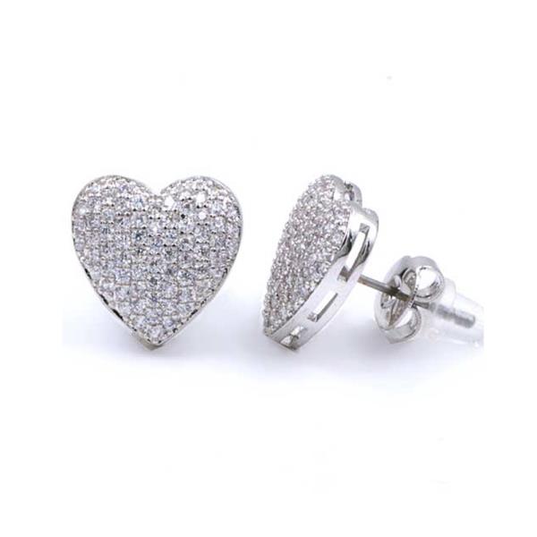 BOX CHAIN HEART EARRINGS