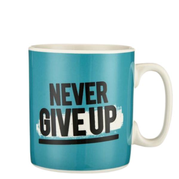 (ONLINE ONLY) OVERSIZED NEVER GIVE UP 30 OZ MUG CUP