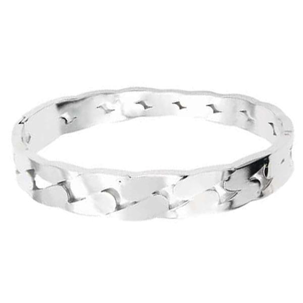 HINGED STAINLESS STEEL BANGLE BRACELET