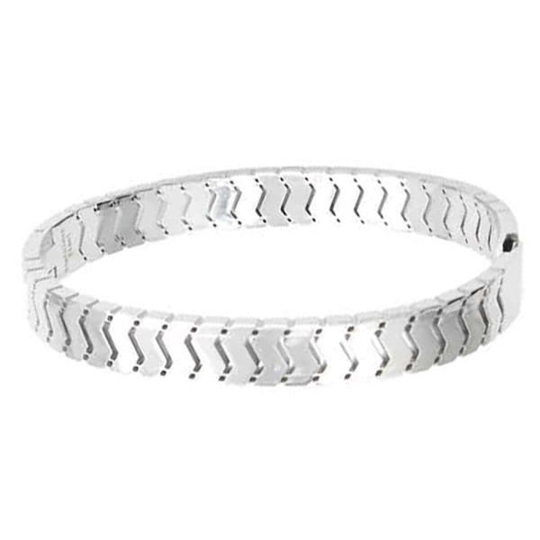 HINGED STAINLESS STEEL BANGLE BRACELET