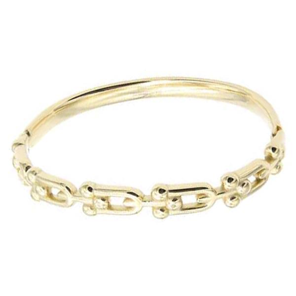 U HINGED STAINLESS STEEL BANGLE BRACELET