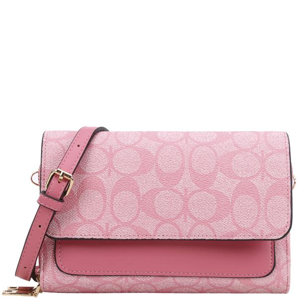 OVAL PRINTED CROSSBODY BAG