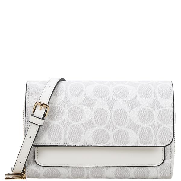 OVAL PRINTED CROSSBODY BAG