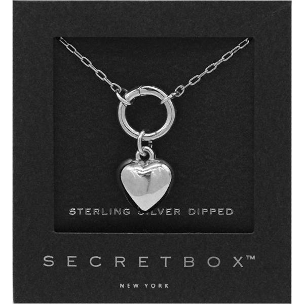 SECRET BOX PUFFY HEART 14K GOLD DIPPED NECKLACE
