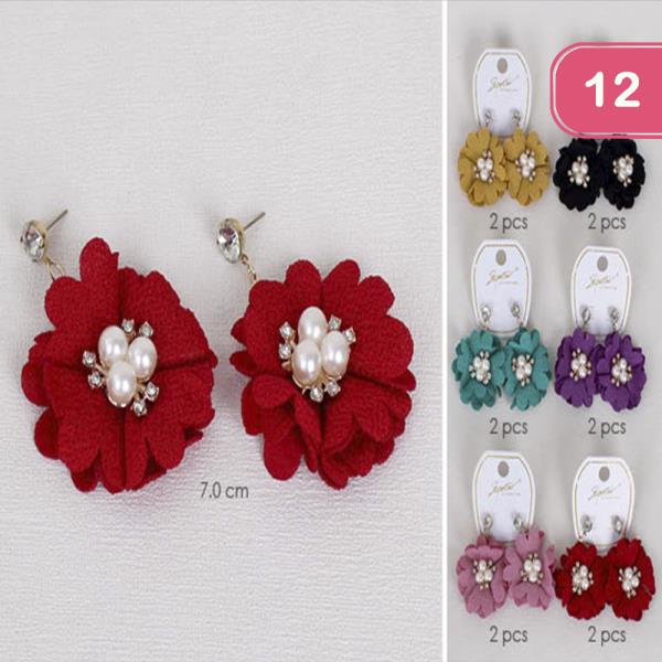 FLOWER DANGLE EARRING (12 UNITS)