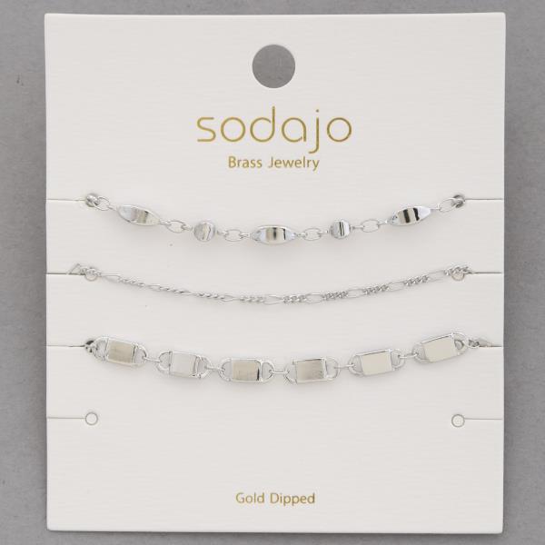 SODAJO ASSORTED GOLD DIPPED BRACELET SET