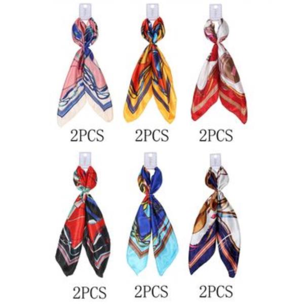 (ONLINE ONLY) SATIN SQUARE NECK SCARF (12 UNITS)