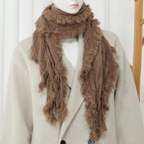 (ONLINE ONLY) SOFT KNIT FRAYED EDGE OBLONG SCARF (12 UNITS)