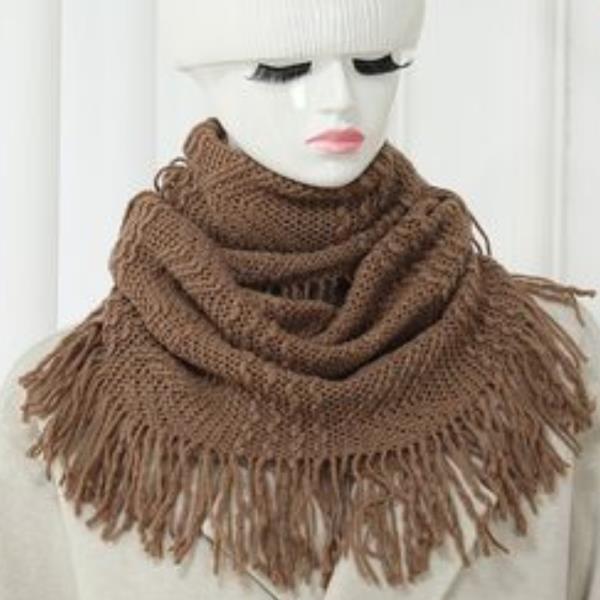 (ONLINE ONLY) FRINGED KNIT INFINITY O SCARF (12 UNITS)