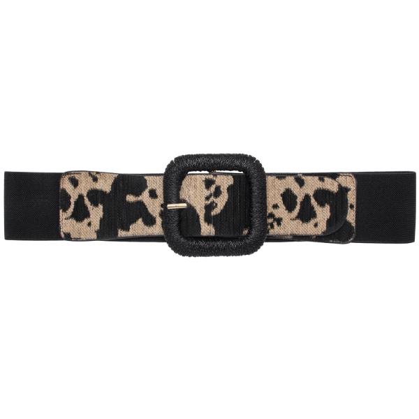 PRINTED FASHION BUCKLE ELASTIC BELT