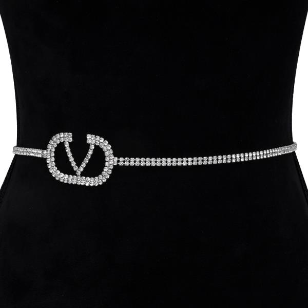 RHINESTONE V HOOK BELT