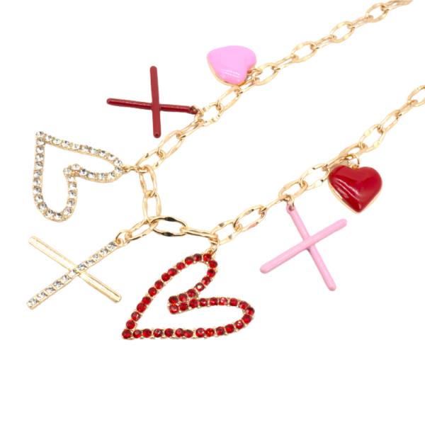 ABSTRACT HEART CHARM NECKLACE