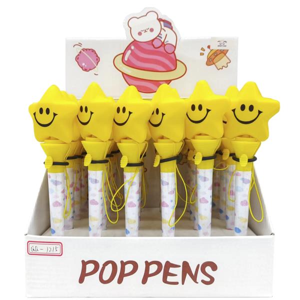 HAPPY STAR DECOMPRESSION BOUNCE POPUP PEN (24 UNITS)