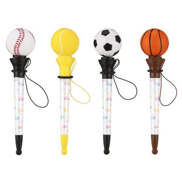 SPORTS BASEBALL BASKETBALL SOFTBALL SOCCER DECOMPRESSION BOUNCE POPUP PEN (24 UNITS)