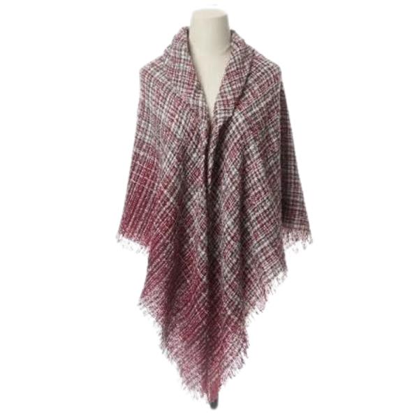 (ONLINE ONLY) SMALL PATTERN PLAID BLANKET SCARF (12 UNITS)