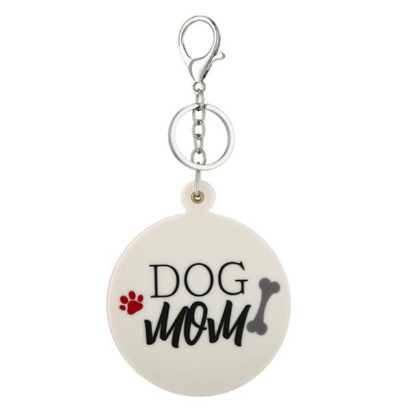 DOG MOM ROUND KEYCHAIN