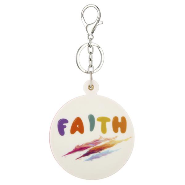 FAITH ROUND KEYCHAIN