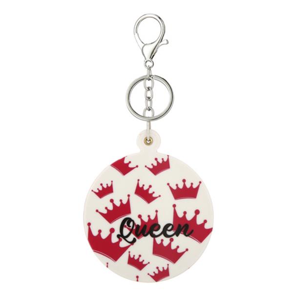 QUEEN CROWN ROUND KEYCHAIN