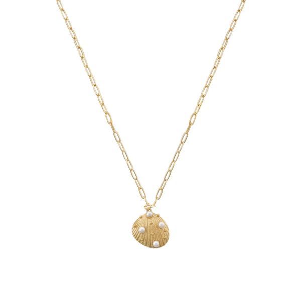 SHELL PEARL NECKLACE