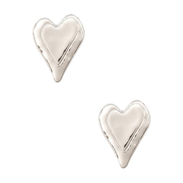 HEART METAL EARRING