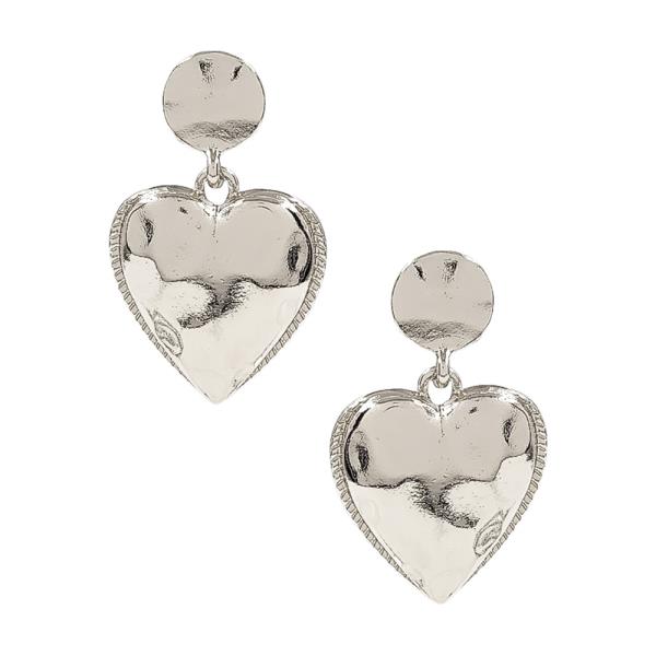 HEART METAL EARRING