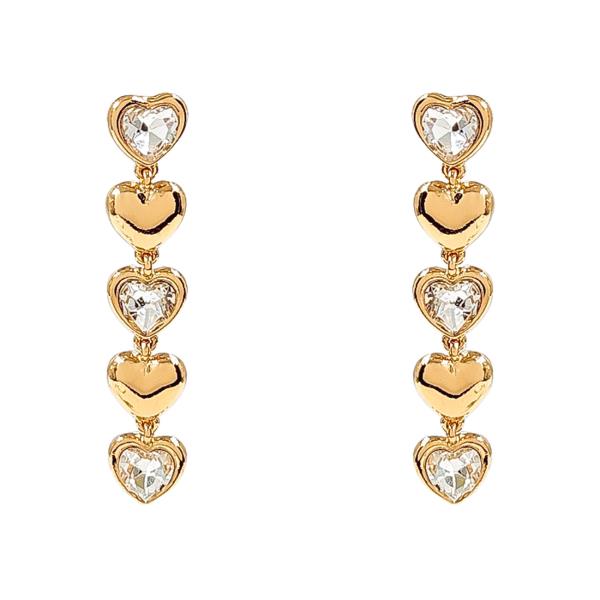 HEART LINK DANGLE EARRING