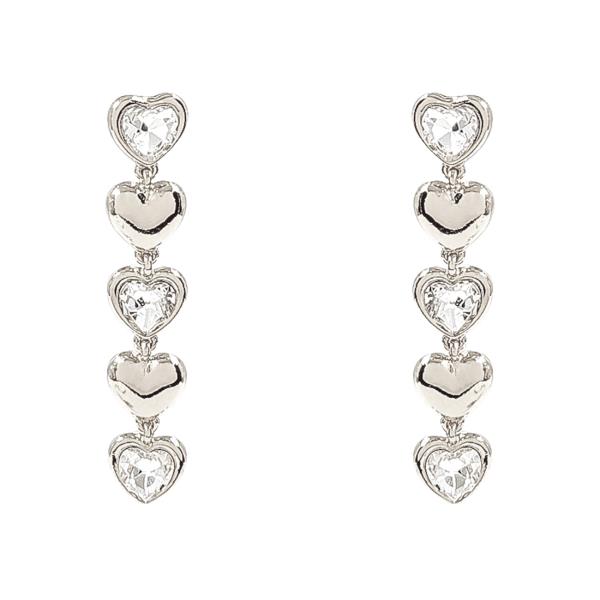 HEART LINK DANGLE EARRING