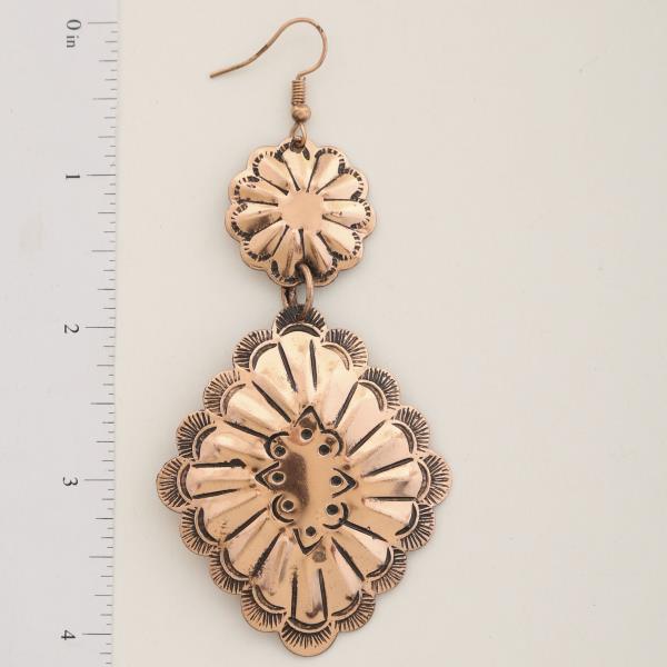 WESTERN STYLE METAL DANGLE EARRING