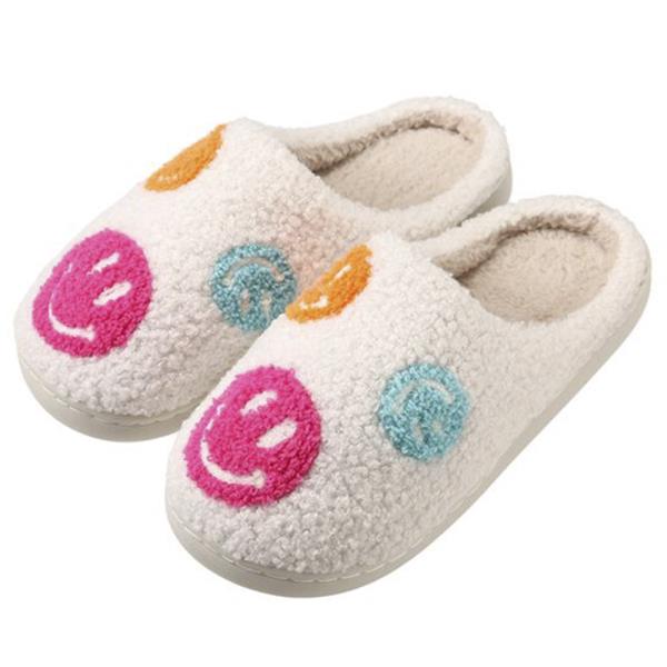 (ONLINE ONLY) COLORFUL HAPPY FACE SMILE SLIPPER 6 PAIR PACK