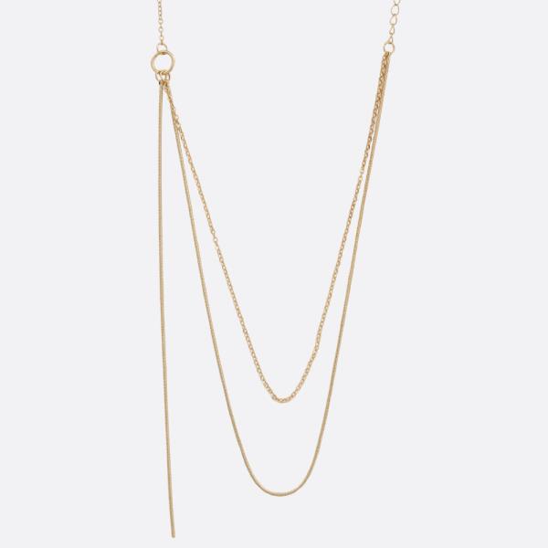 SODAJO LAYERED GOLD DIPPED NECKLACE