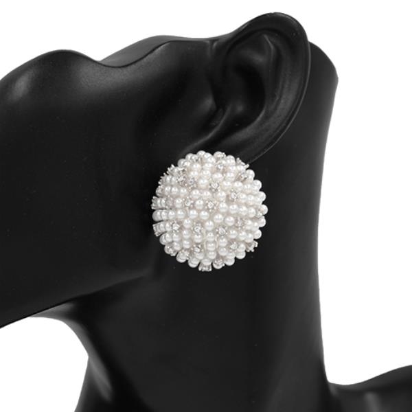 PEARL BEAD ROUND EARRING