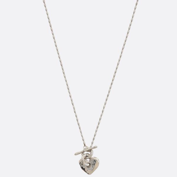 HEART TOGGLE CLASP METAL NECKLACE