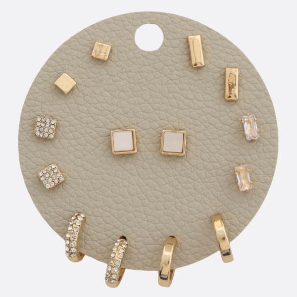 ASSORTED STUD EARRING SET