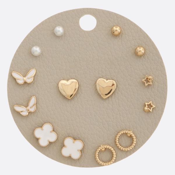 HEART SHAPE ASSORTED EARRING SET