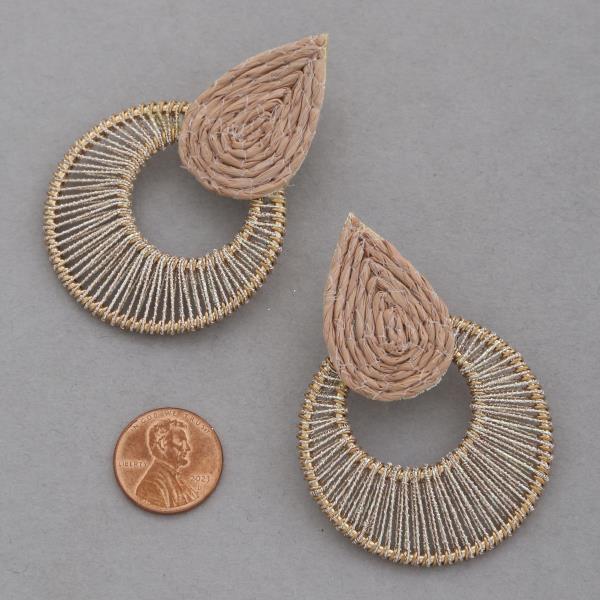 TEARDROP LINED CIRCLE EARRING