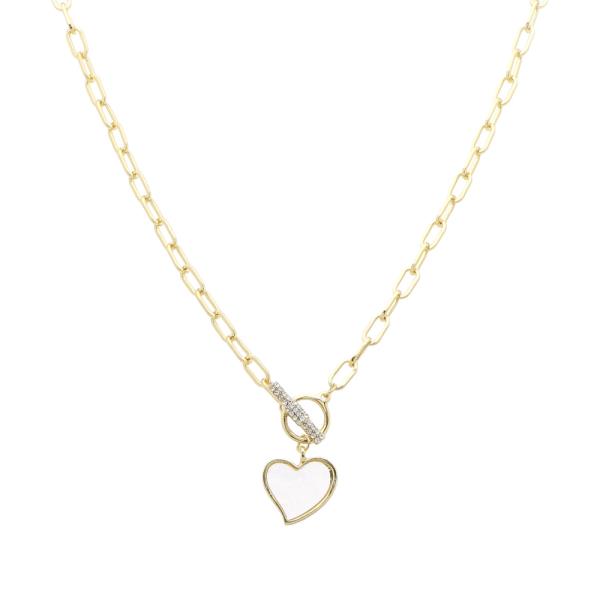 HEART PENDANT TOGGLE NECKLACE