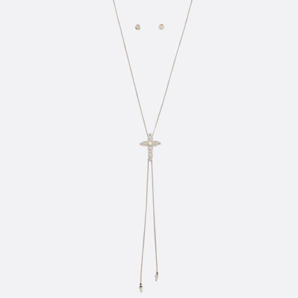 CROSS CHARM Y SHAPE METAL NECKLACE