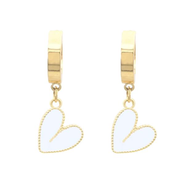 HEART STAINLESS STEEL HUGGIES EARRING